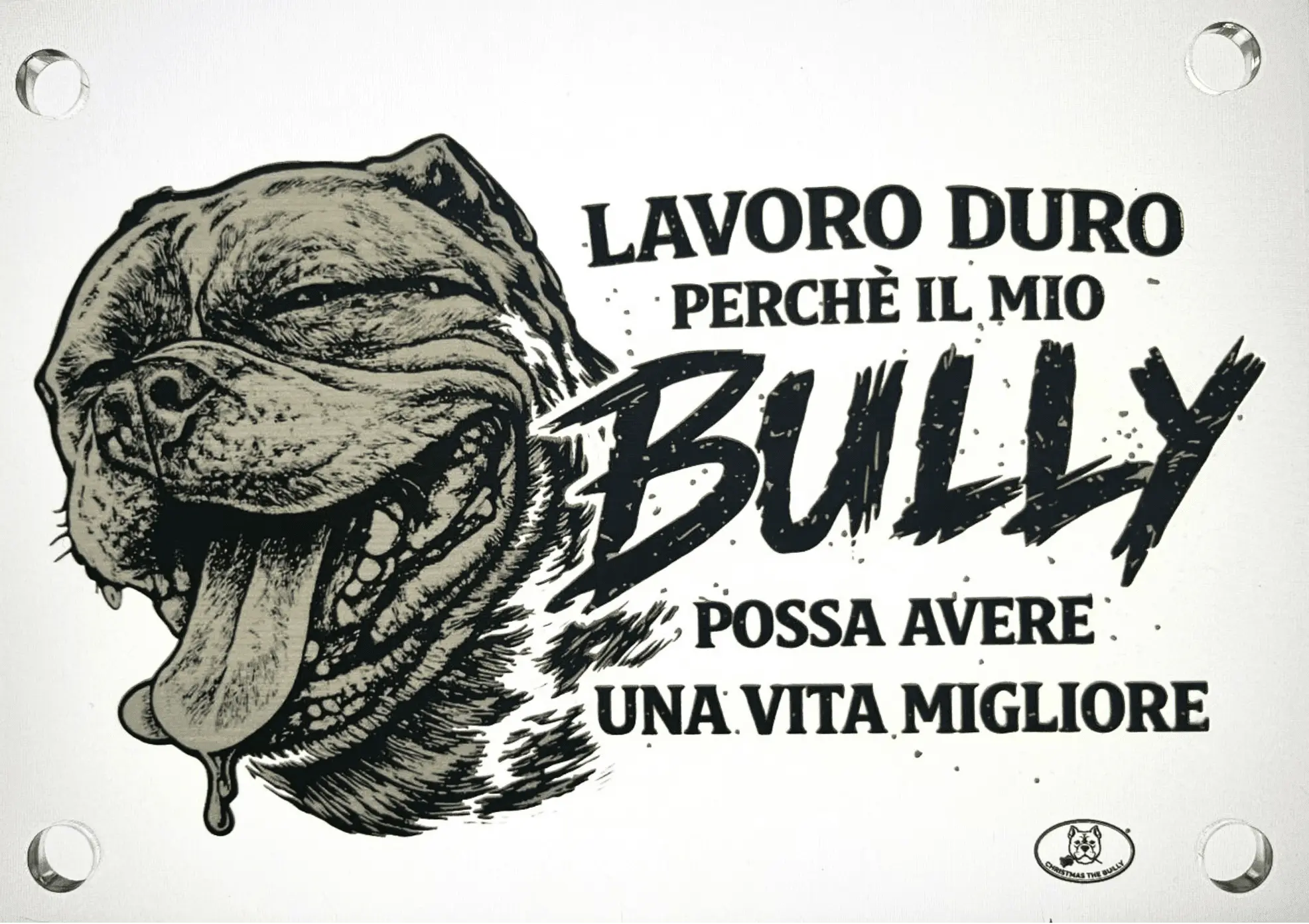 Targa Decorativa – Bully Territory - Christmas The Bully