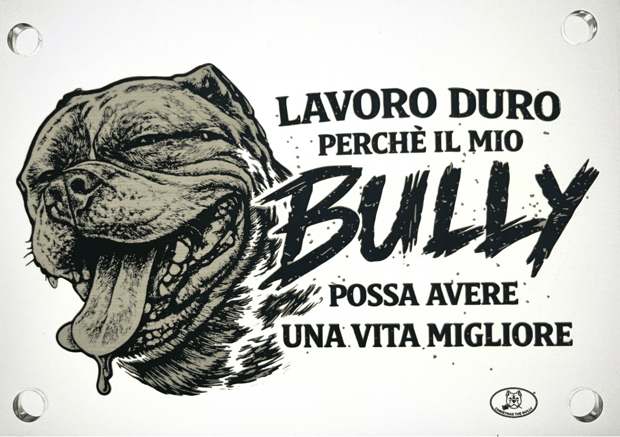 Targa Decorativa – Bully Territory - Christmas The Bully