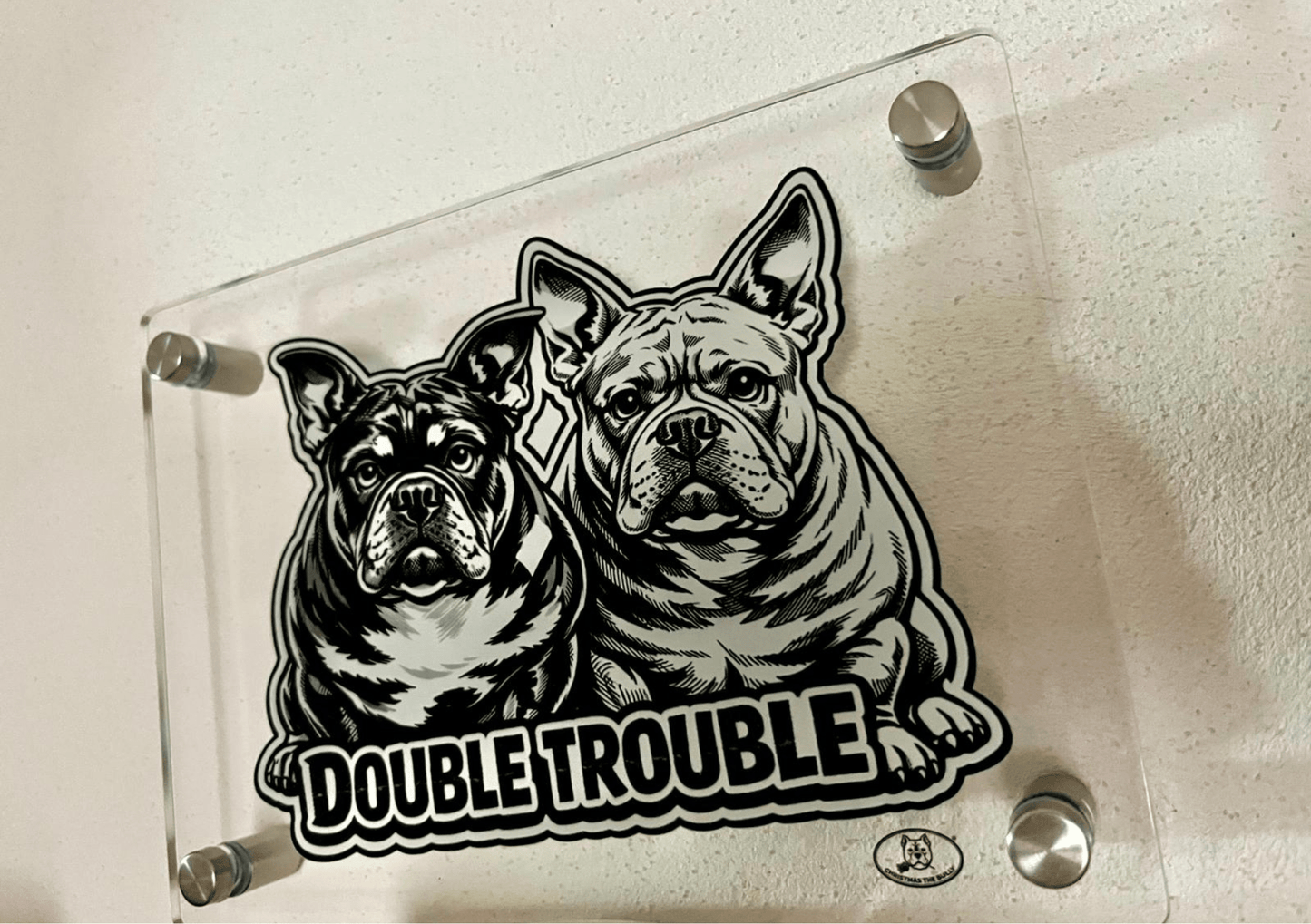 TARGA D'INGRESSO IN PLEXIGLASS PER CANCELLI E MURI – TERRITORIO BULLY - Christmas The Bully