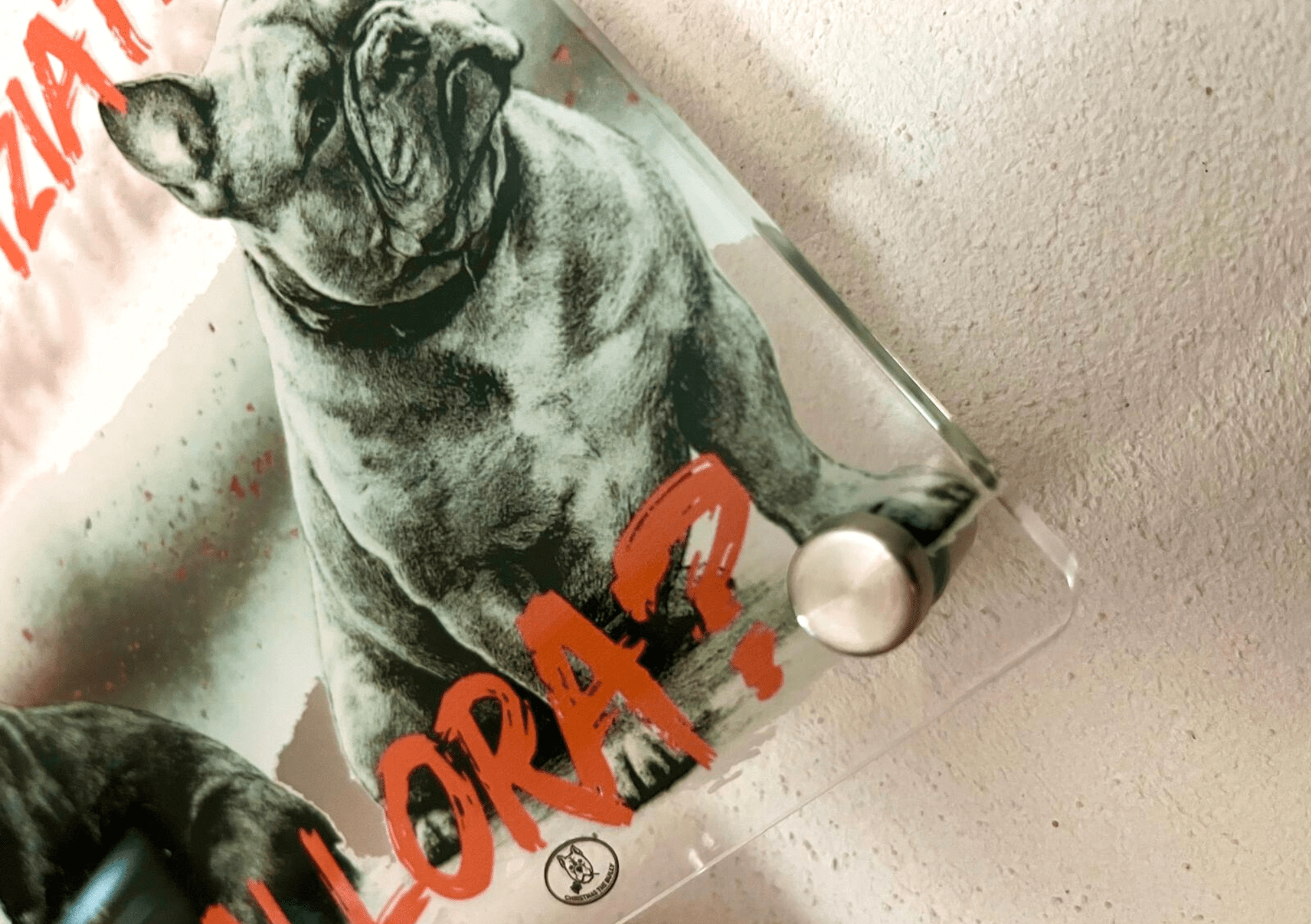 TARGA D'INGRESSO IN PLEXIGLASS PER CANCELLI E MURI – TERRITORIO BULLY - Christmas The Bully