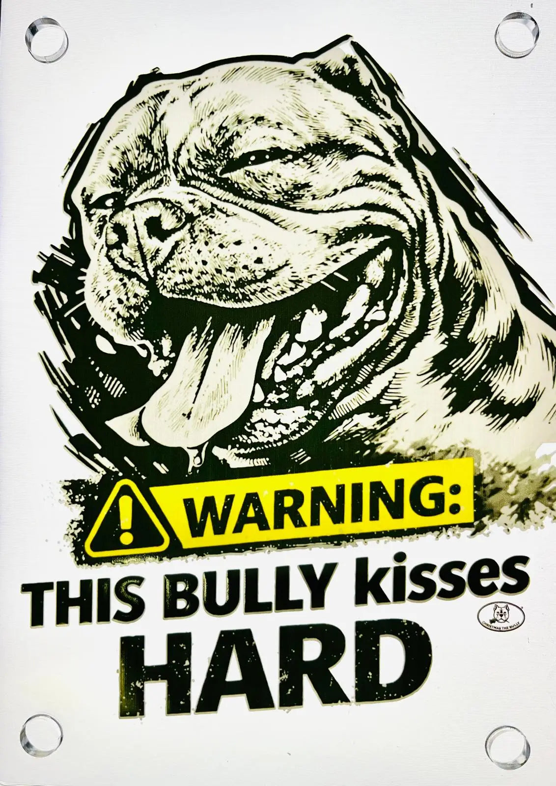 TARGA D'INGRESSO IN PLEXIGLASS PER CANCELLI E MURI – TERRITORIO BULLY - Christmas The Bully