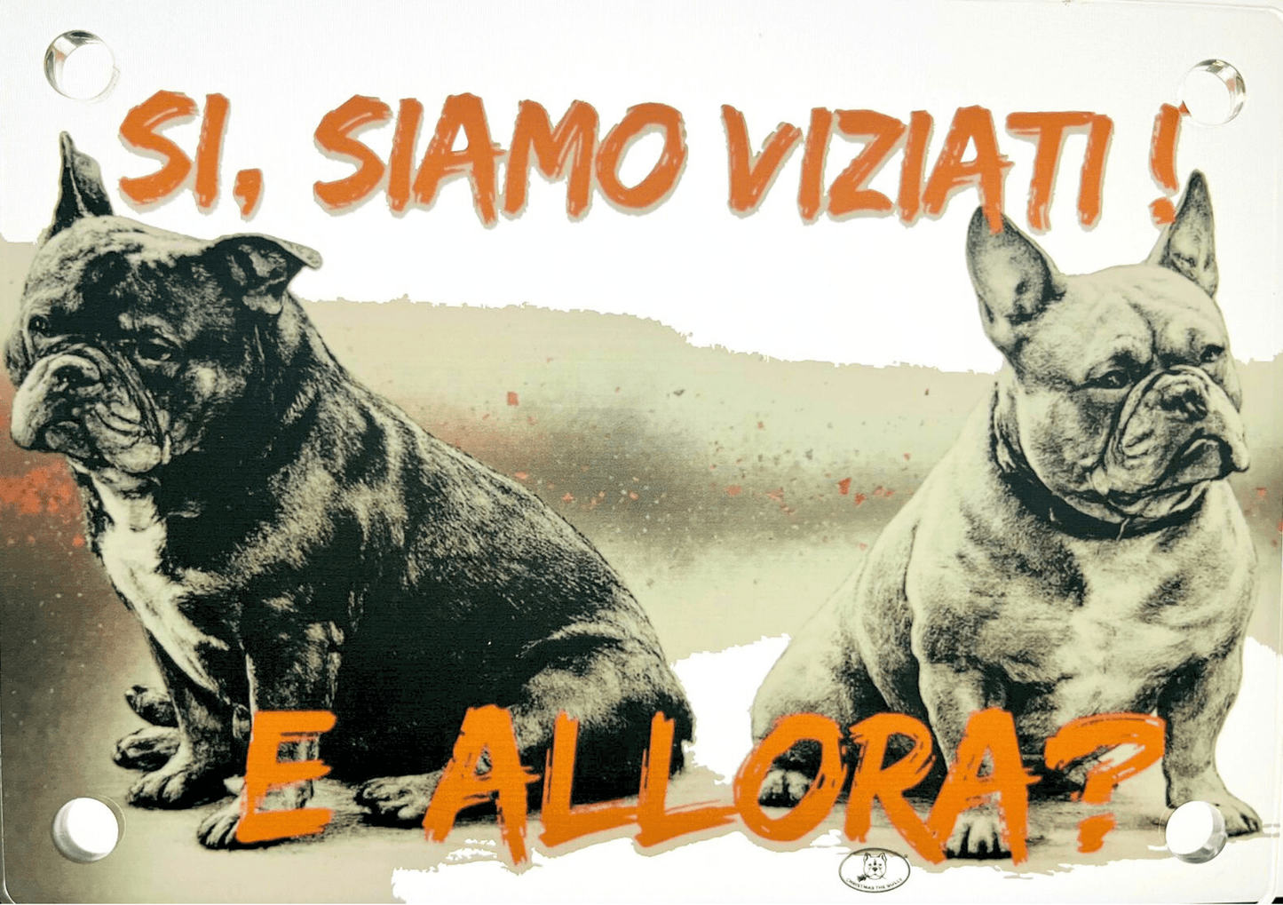Targa Decorativa – Bully Territory - Christmas The Bully
