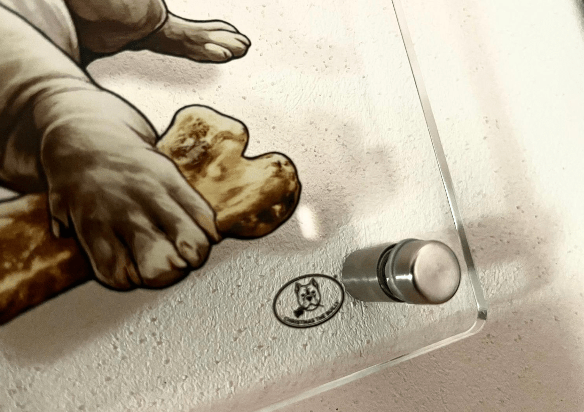 TARGA D'INGRESSO IN PLEXIGLASS PER CANCELLI E MURI – TERRITORIO BULLY - Christmas The Bully