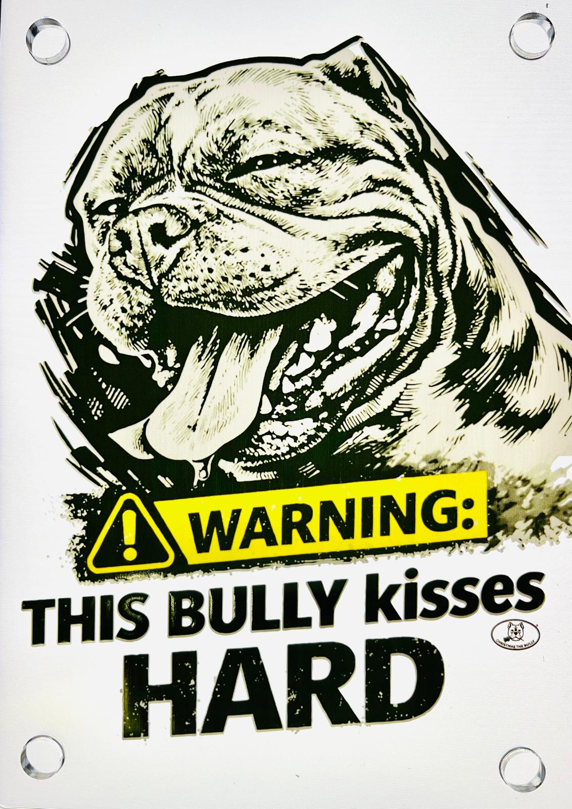 TARGA D'INGRESSO IN PLEXIGLASS PER CANCELLI E MURI – TERRITORIO BULLY - Christmas The Bully